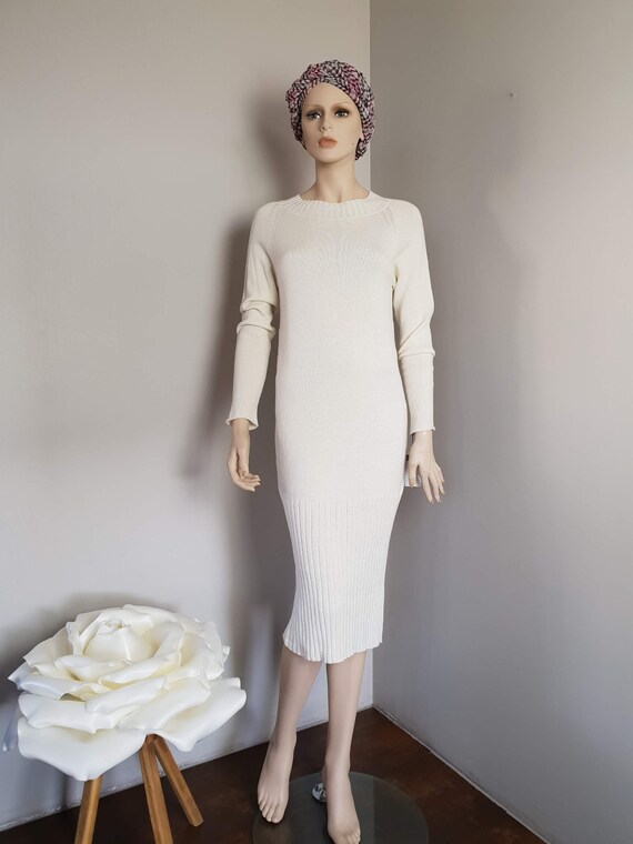 white wool dress