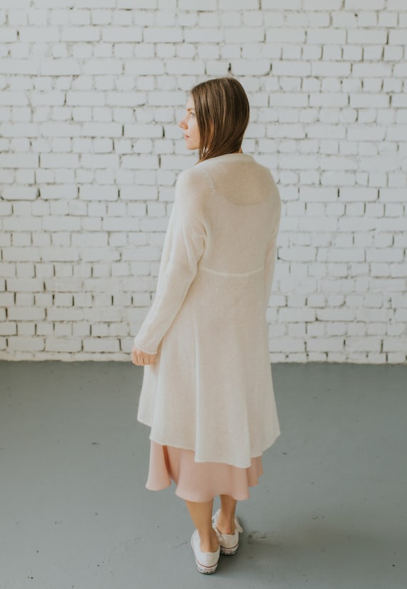 Ivory waterfall cardigan discount