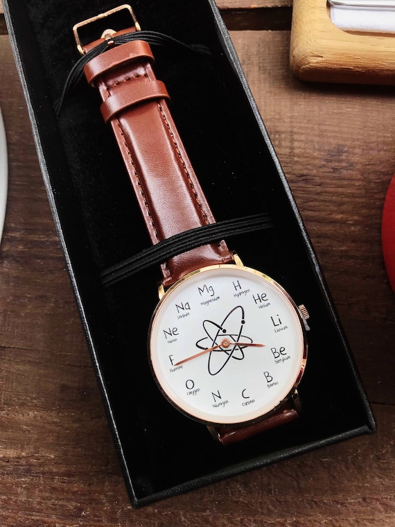 Classic Chemistry Nerd Watch With Chemical Elements Science