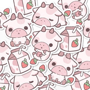 Download Strawberry Cow With Horns Tiled Wallpaper  Wallpaperscom