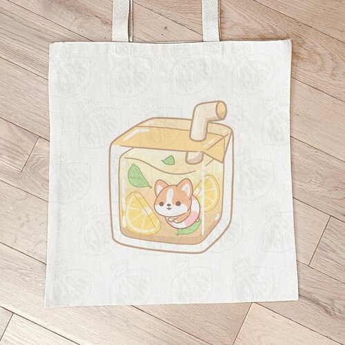 Cute Strawberry Cow Tote Bag Kawaii Shopping Bag Etsy