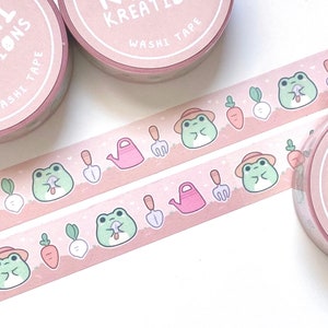 Garden Froggy Washi Tape, Cute Frog Washi Tape