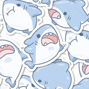 Cute Shark Sticker Set, Baby Shark Stickers