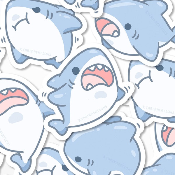 Lindo juego de pegatinas de tiburón, pegatinas de tiburón bebé