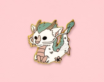 Sakura Dragon Emaille Pin, Kawaii Emaille Pin, Cute Emaille Pin