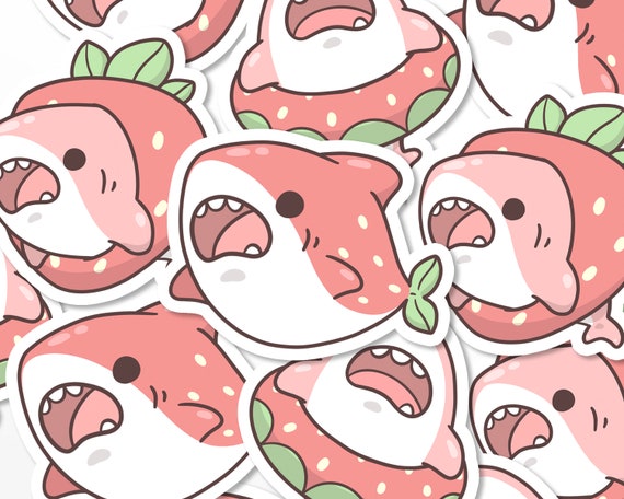 Kawaii Anime Chibi - Strawberry lover' Sticker