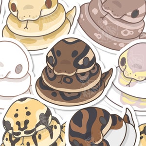 Ball Python Stickers, Cute Snake Stickers