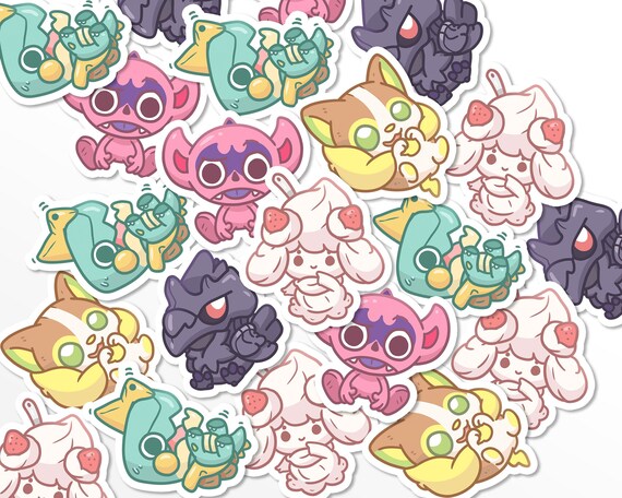 Cute Pokemon Sword And Shield Sticker Set Yamper Sticker Alcremie Sticker Impidimp Sticker