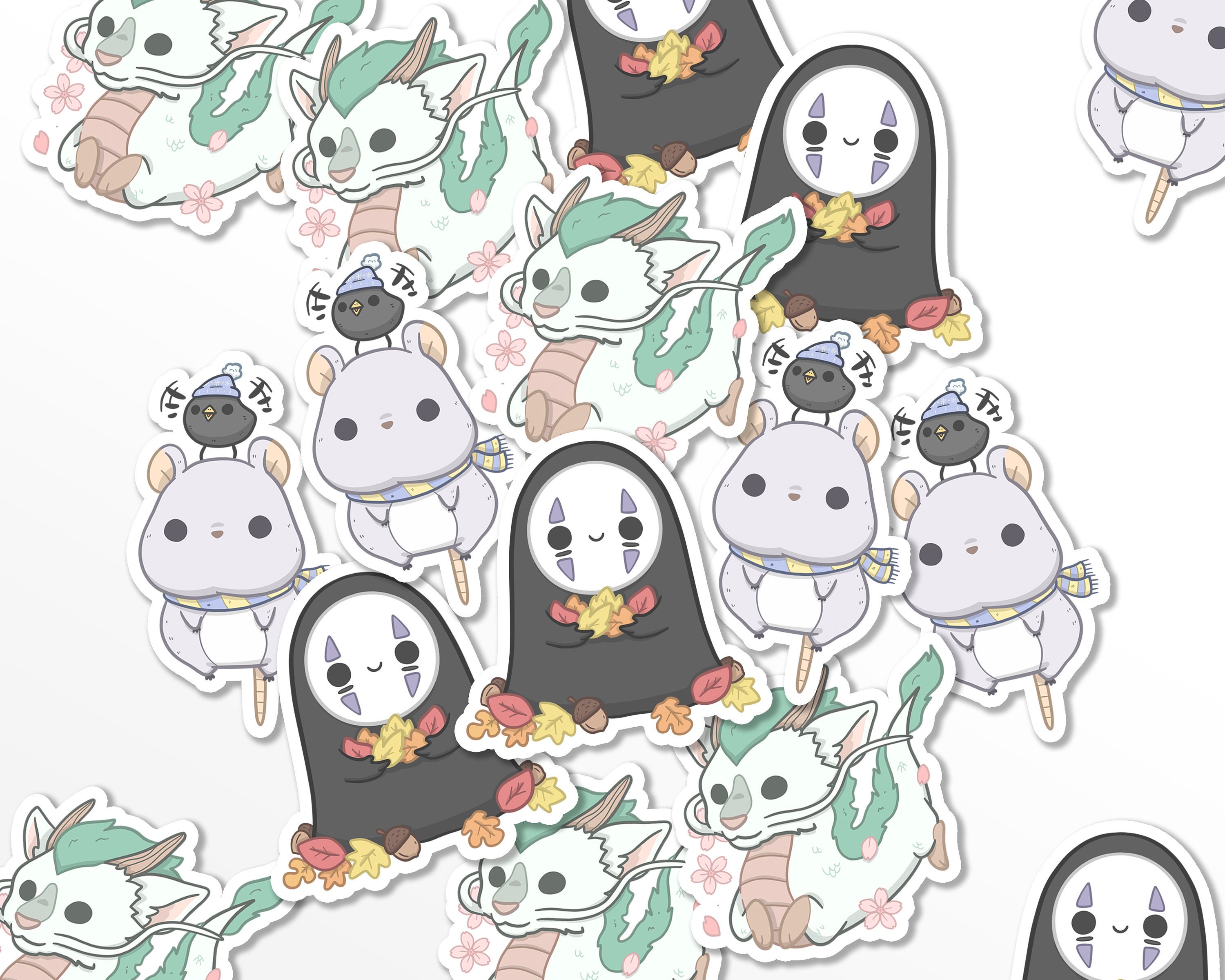 Cute Spirited Away Stickers Ghibli Stickers Dragon Haku No | Etsy