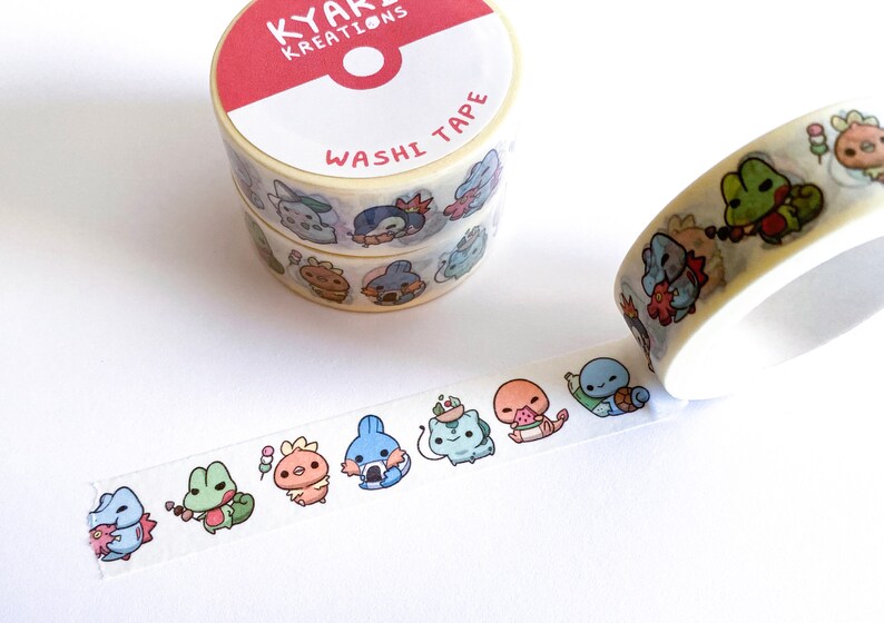 Kawaii Pokemon Washi Tape Stationery Washi Tape Cute Pokemon Etsy