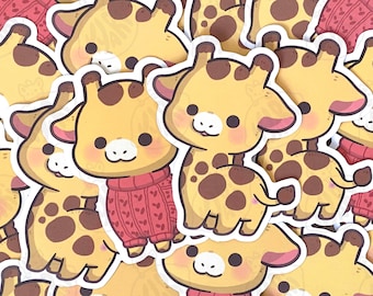 Cute Giraffe Stickers, Giraffe Butt Sticker, Giraffe in a Sweater Sticker