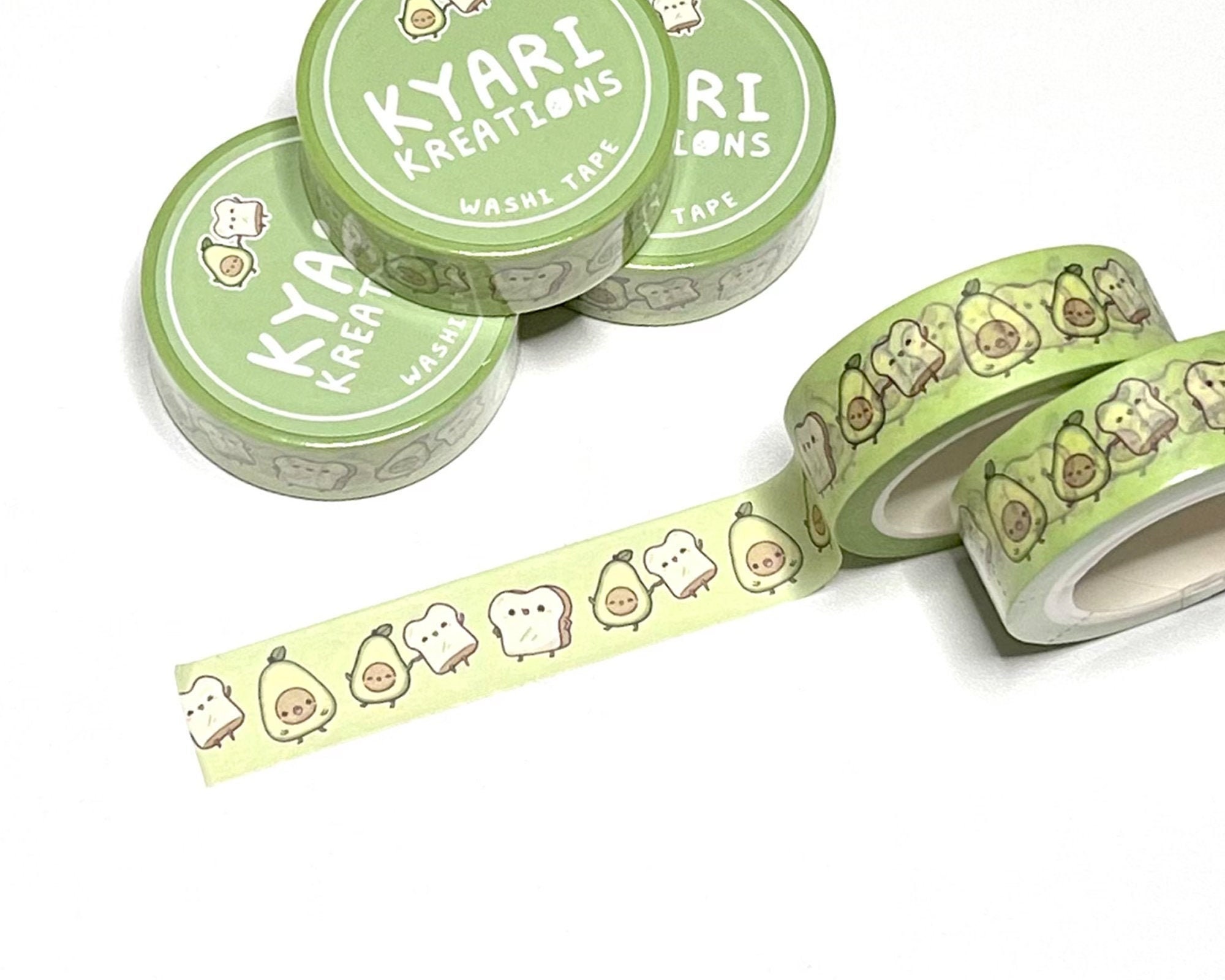 Avocado And Toast Washi Tape, Food Washi Tape, Cute Washi Tape