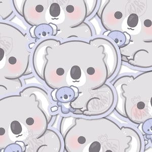 Naklejki z uroczymi koalami, wodoodporna naklejka winylowa