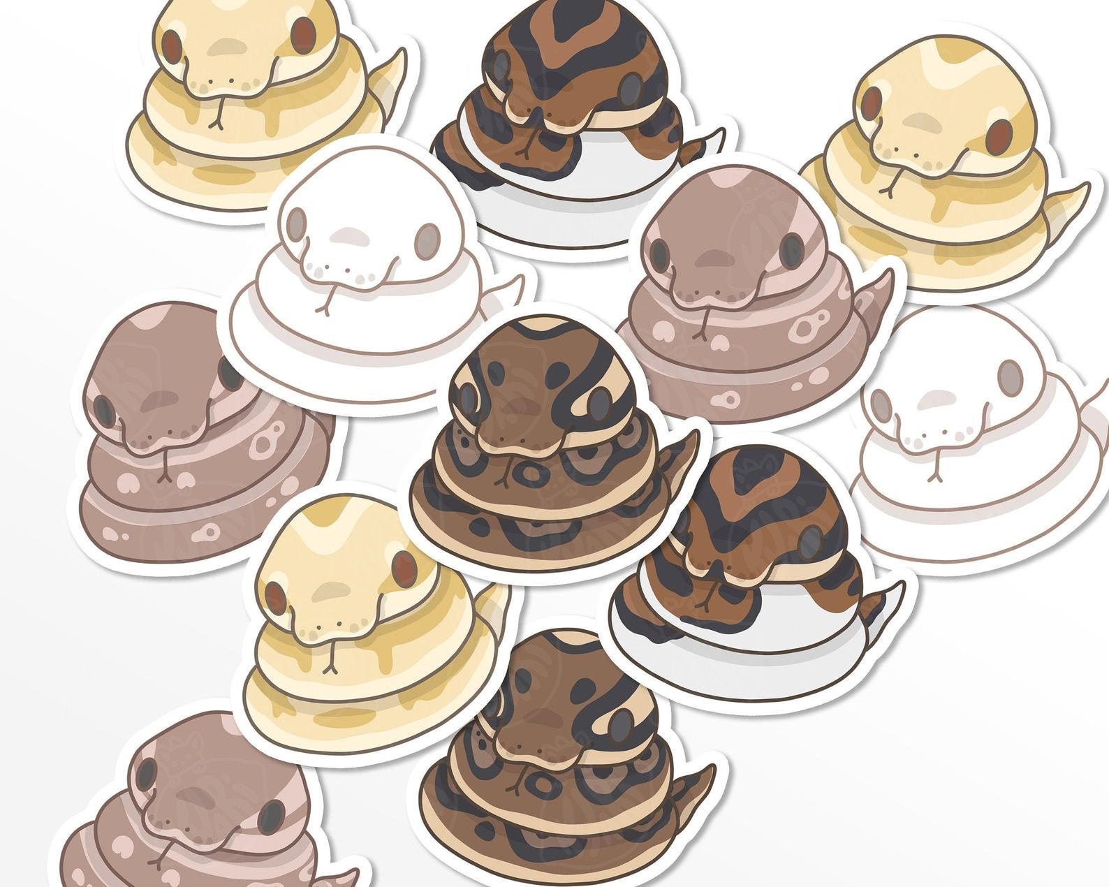 Ball Python Stickers Cute Snake Stickers - Etsy