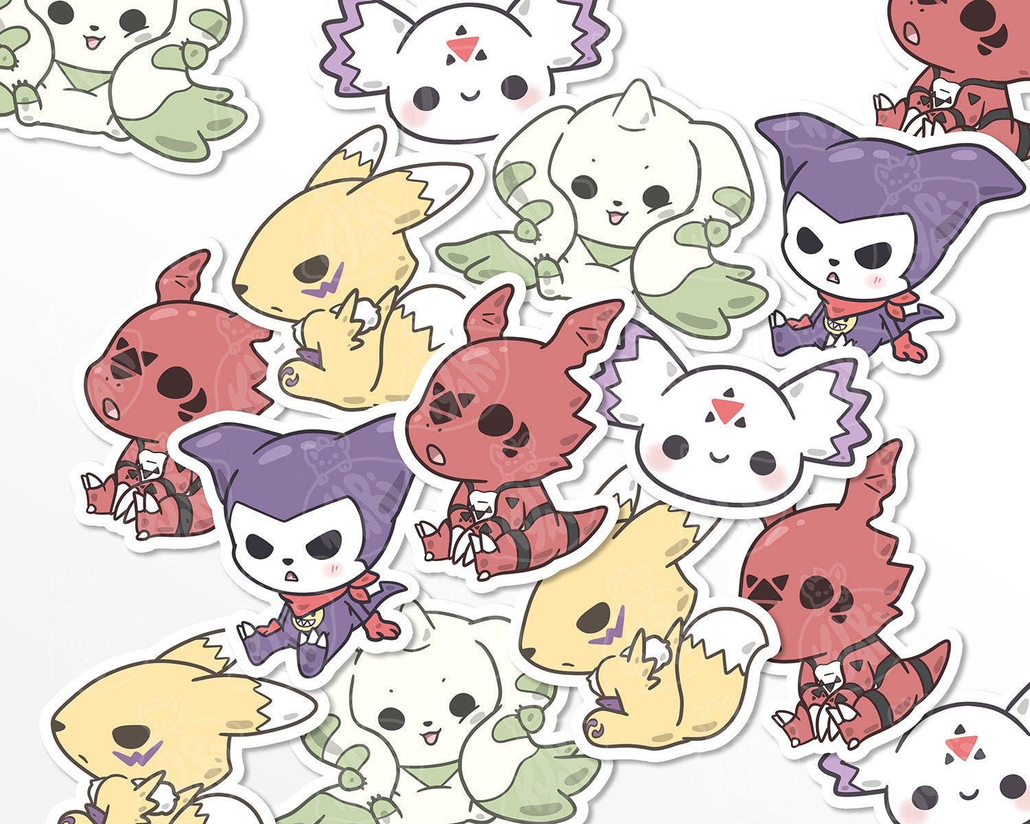 Cute Digimon Tamers Sticker Kawaii Digimon Stickers Etsy