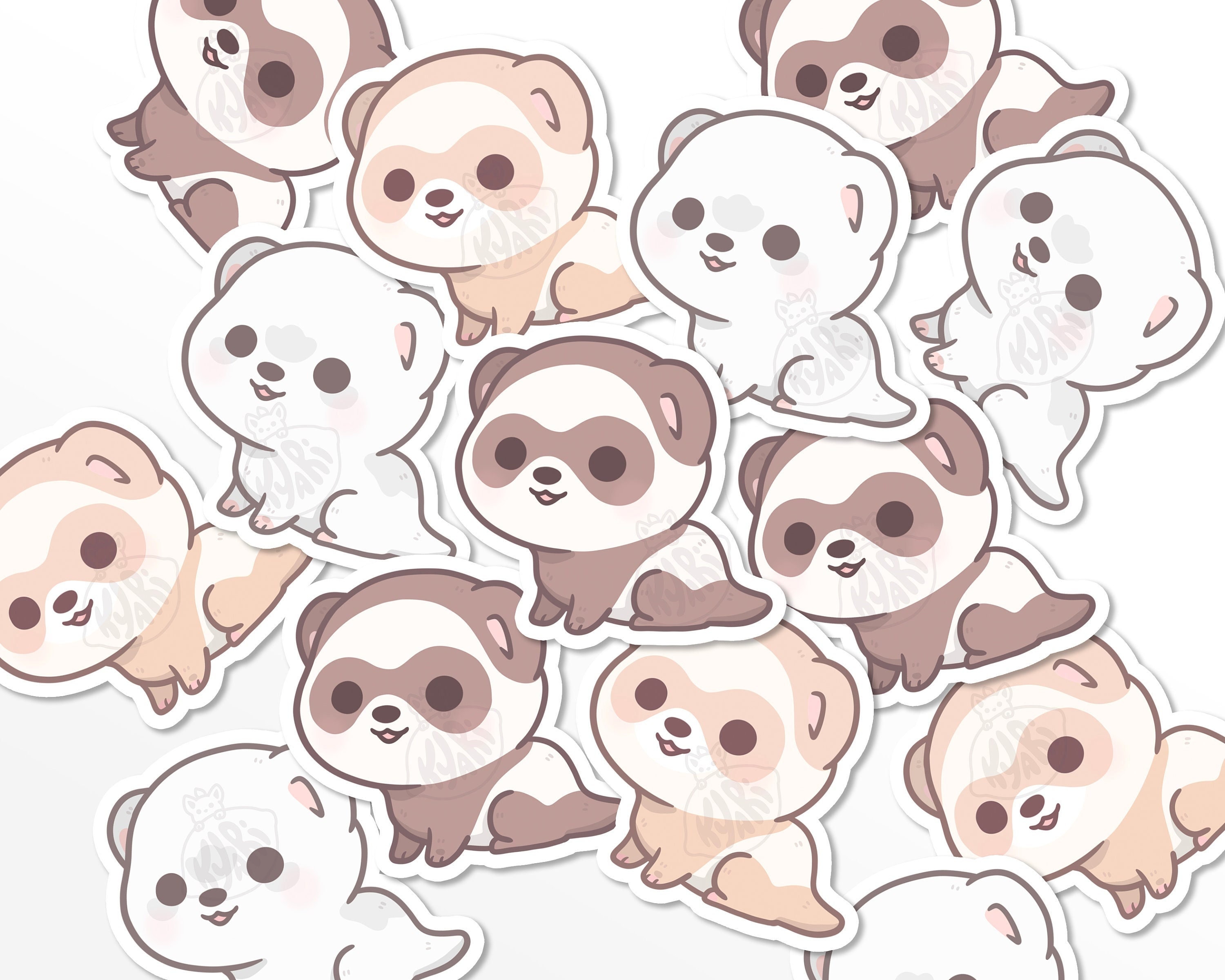 Cute Ferret Stickers Exotic Pet Sticker - Etsy