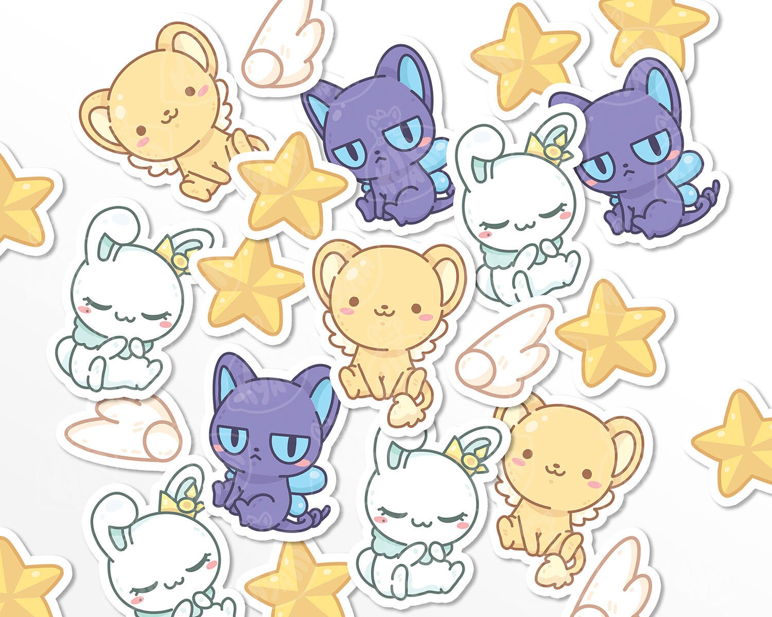 Cardcaptor Sakura Sticker Set, 3 Guardians, Kero, Spinel, Momo Sticke…