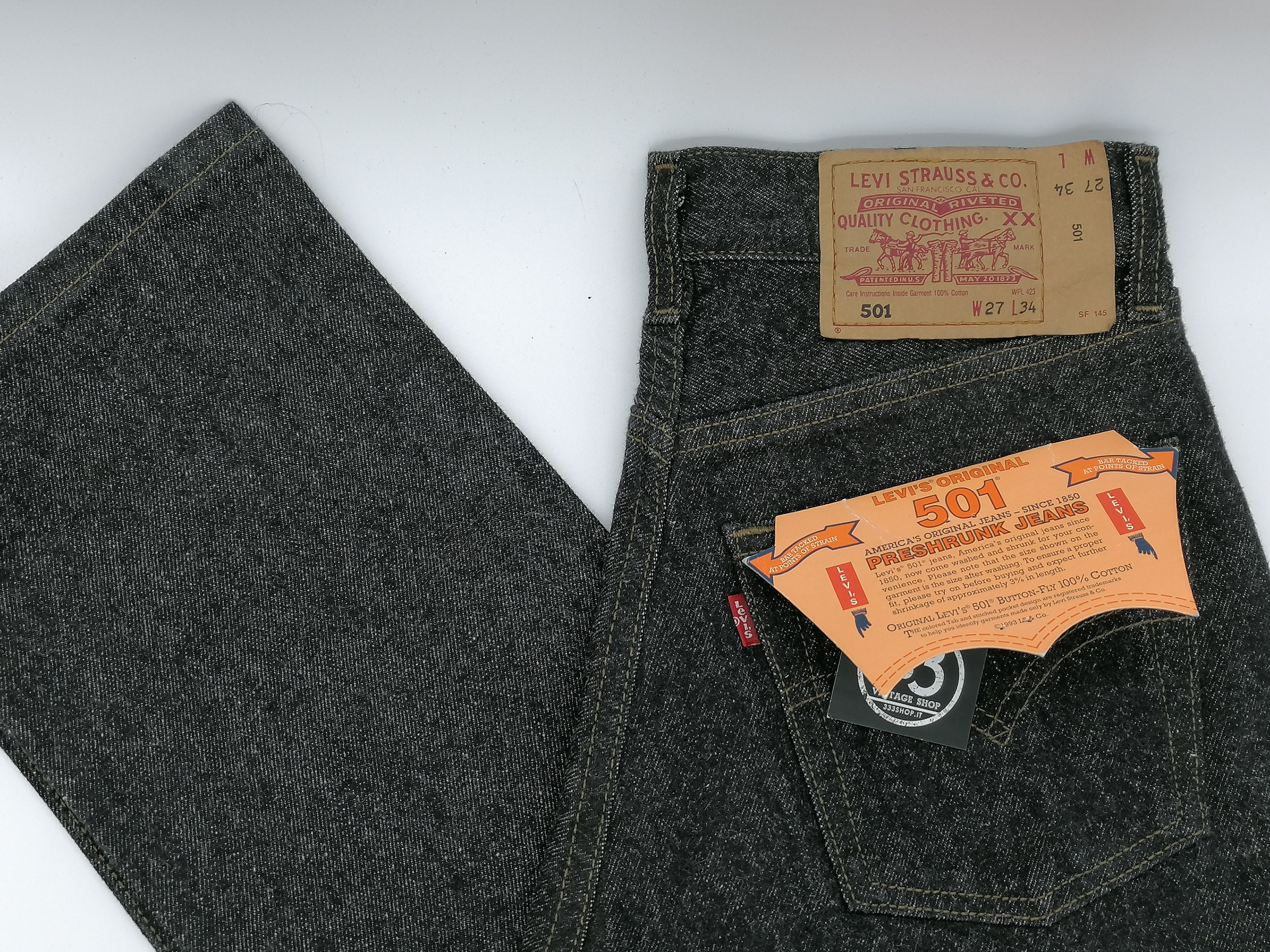 Jeans Levi's 501 Preshrunk W 27. L 34. Vintage Original - Etsy