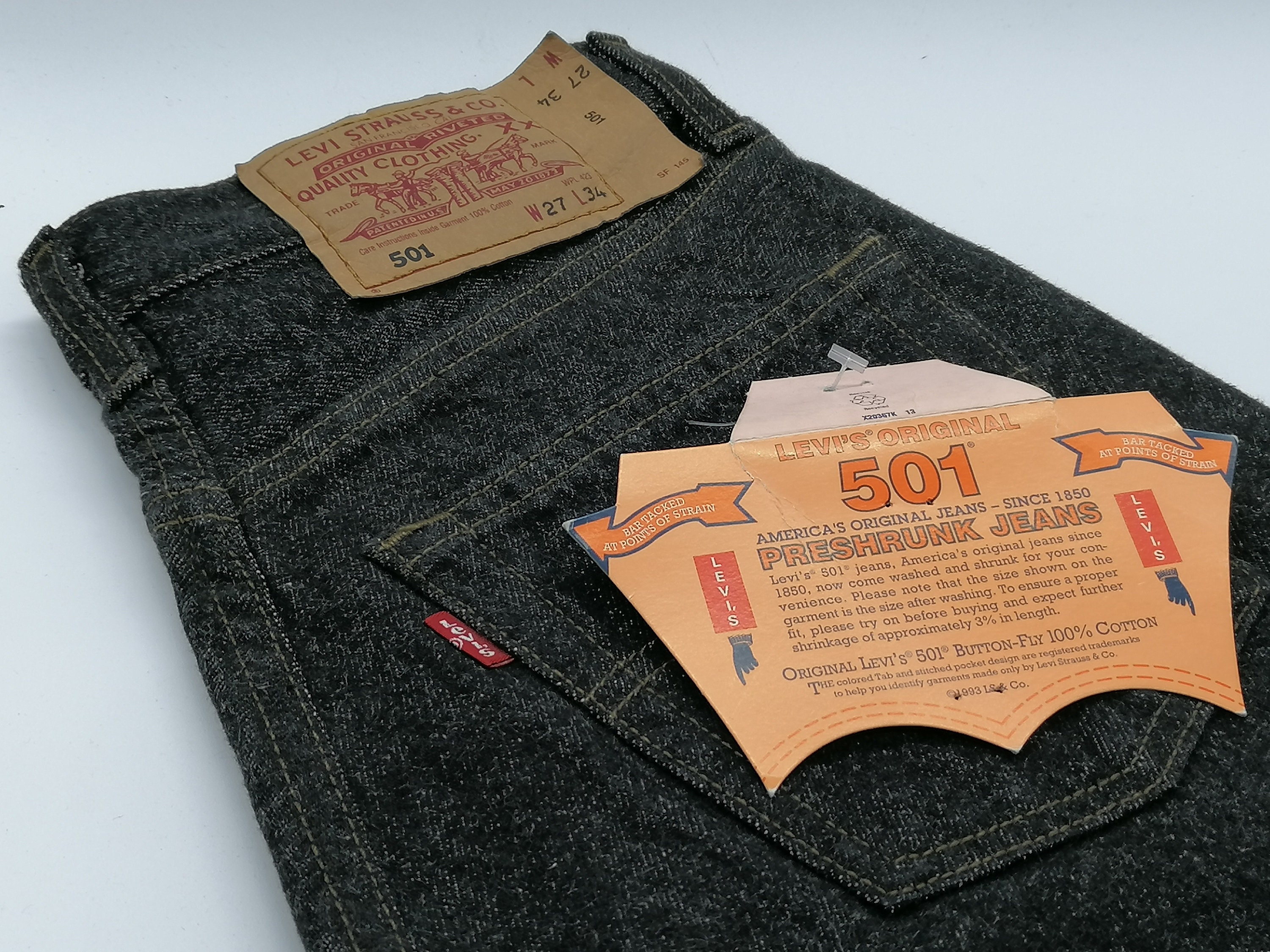 Jeans Levi s 501 Preshrunk W 27. L 34. Vintage Original Etsy UK