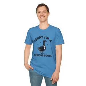 Playful Goose T-Shirt, Funny Animal Tee, Gift for Animal Lovers, Cute Casual Wear, Quirky Ducks Apparel