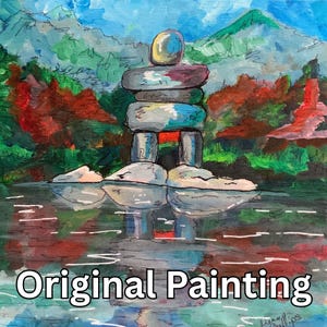 Original Acrylic Painting Landscape Wall Art Native Home Decor Wall Art Original Artwork Landscape Painting for Living Room Art