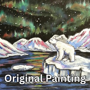 Original Landscape Painting Living Room Wall Art Original Acrylic Painting Home Decor Northern Landscape Wall Art Original Painting