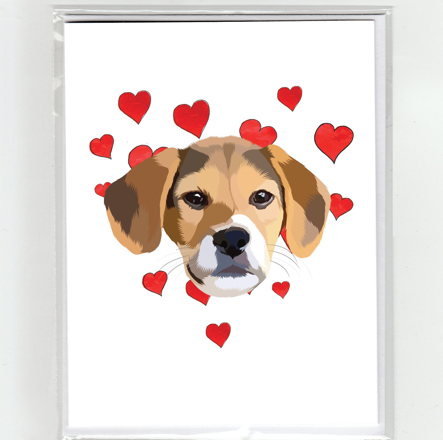 Doggo Thinking of You Greeting Card Harrier Doggo Thinking of You Greeting Card Harrier