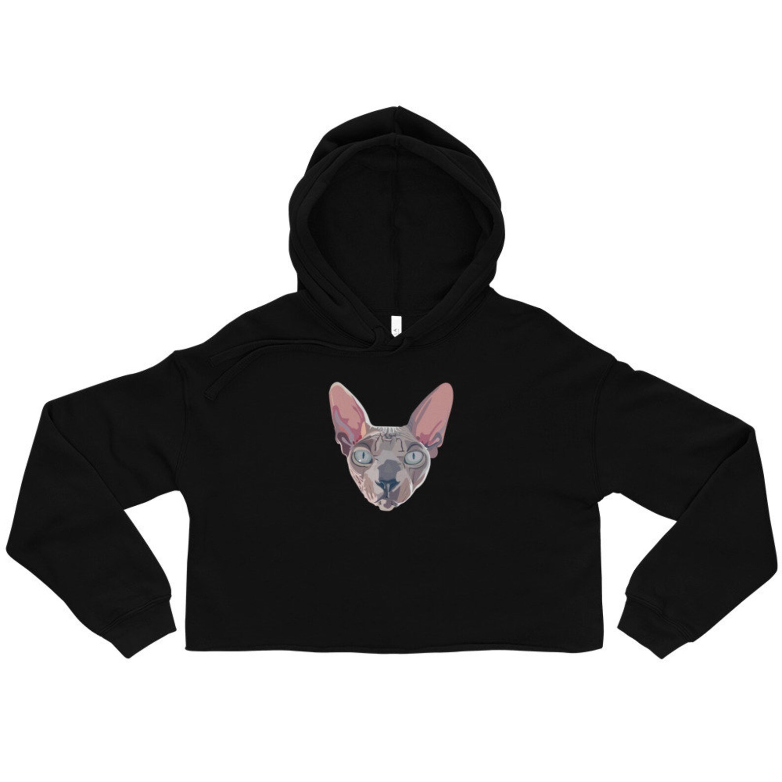 Sphynx Cat Cropped Hoodie the Bad Kitty Co Pet Pets Etsy