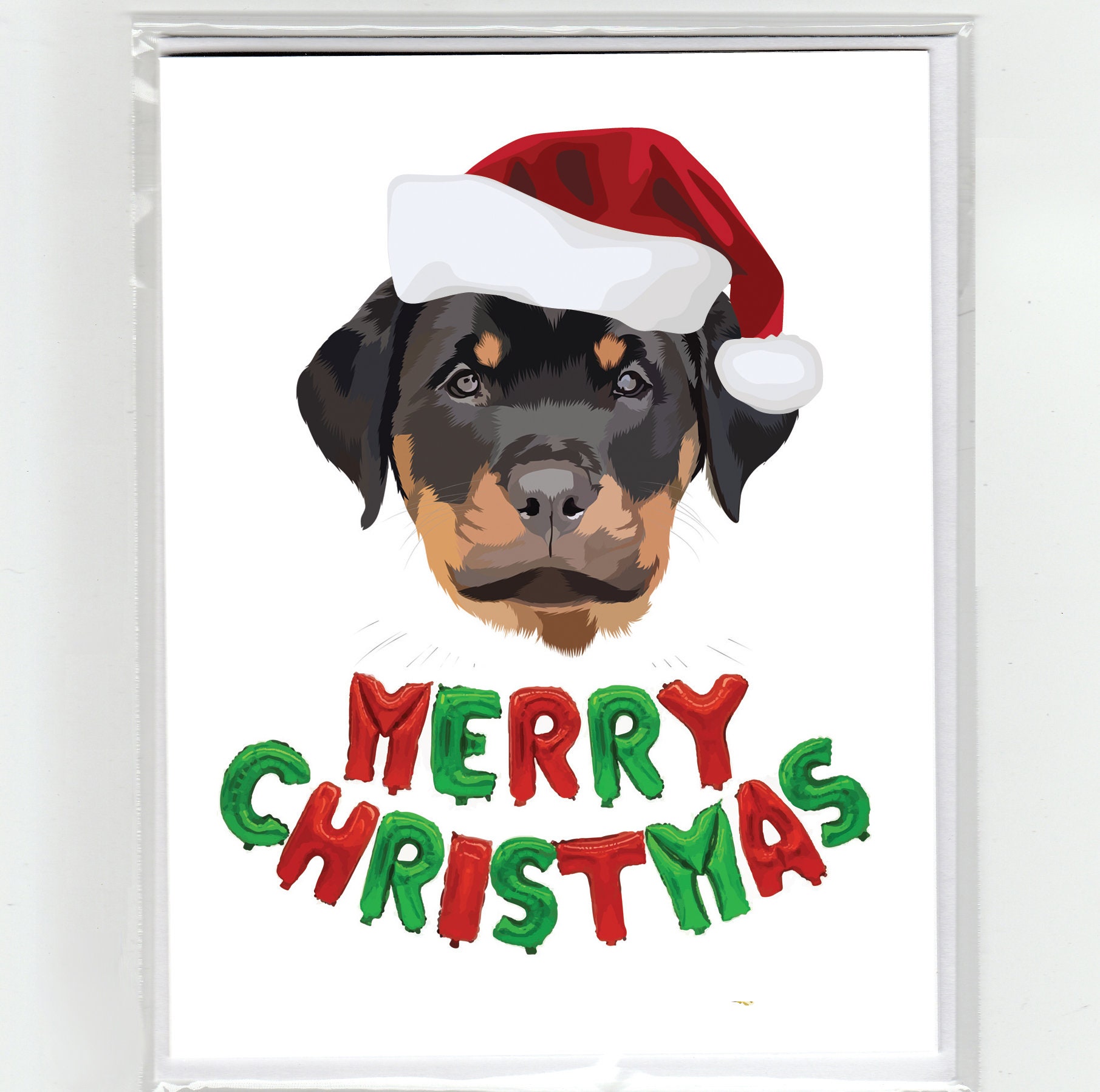 Hund Notizbuch Winterzeit Weihnachten Rottweiler mit 55 lustigen