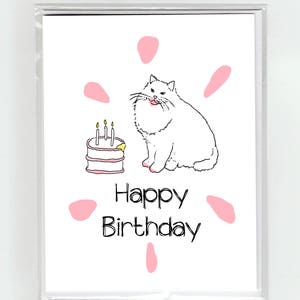 Bady Kitty & Cake Greeting Card