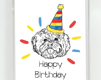 Social Distancing Birthday When this is over we'll have a PAW-TY Card Pack Happy Birthday Dog Mom Dog Lover Gift Shih Tzu Watercolor