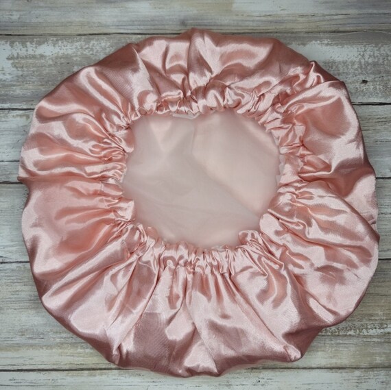 Reusable Soft Pink Shower Cap