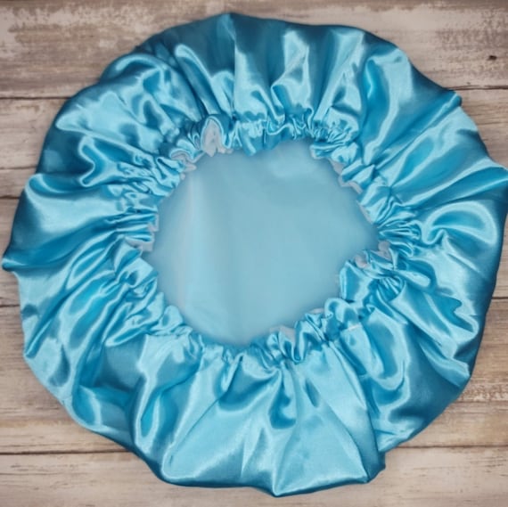 Reusable Aqua Blue Shower Cap