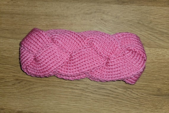 Dark Pink Braided Headband