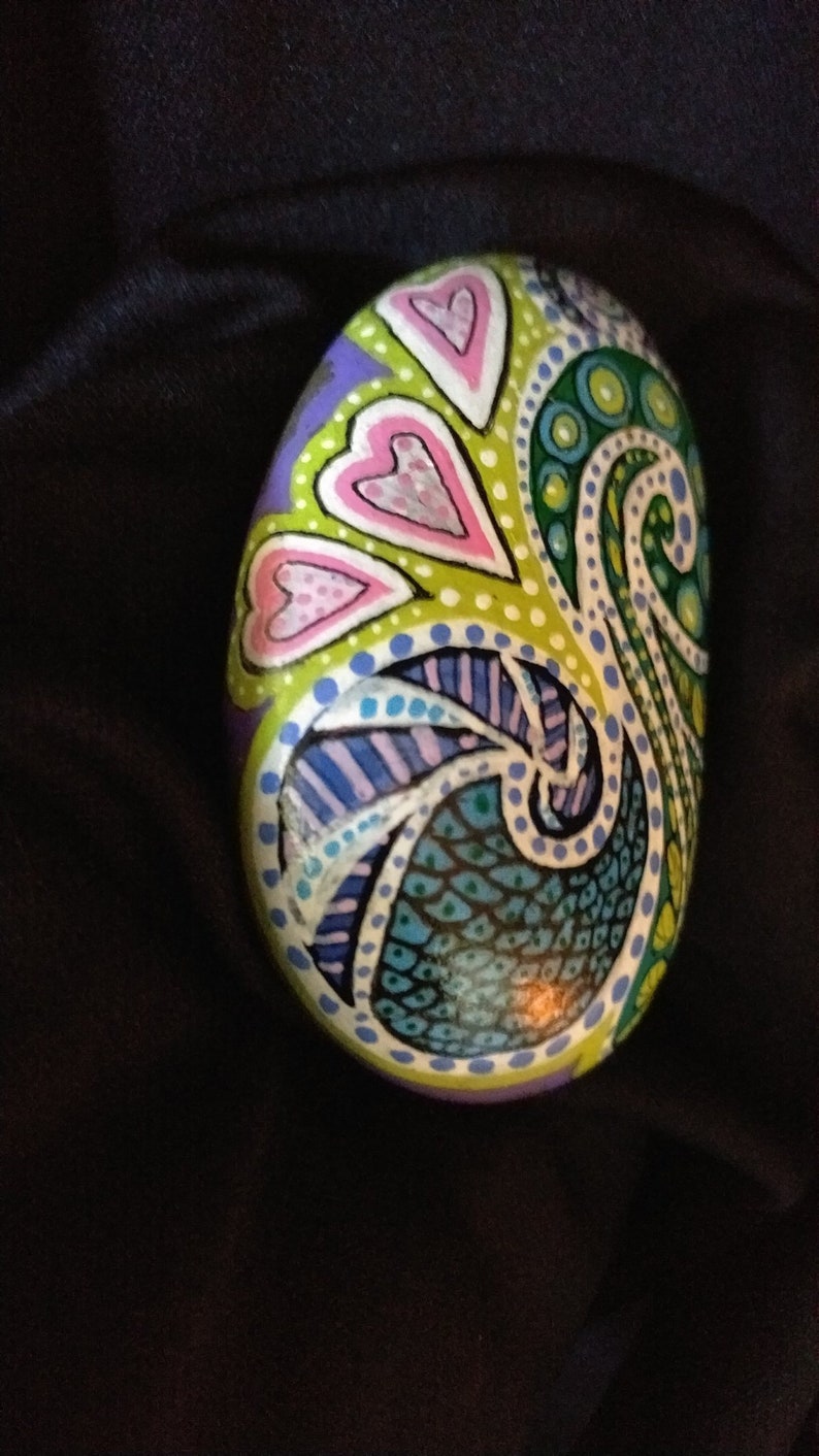 Original Free Form Painted Stone