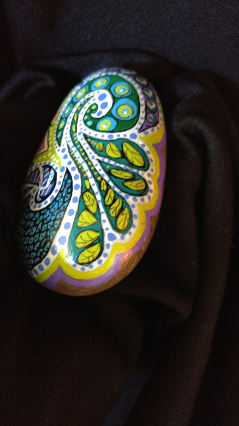 Original Free Form Painted Stone