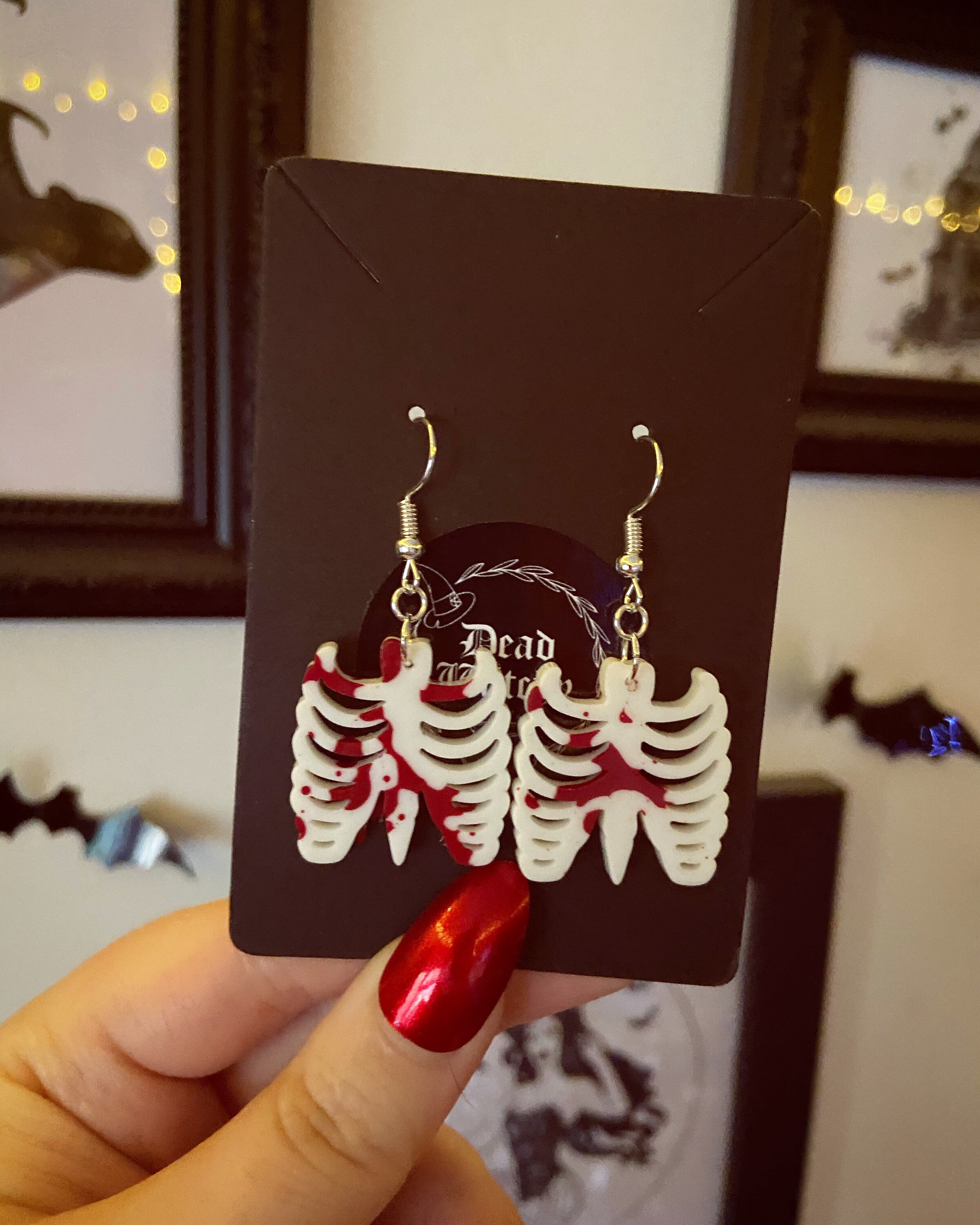 Bloody Rib Cage Earrings Etsy