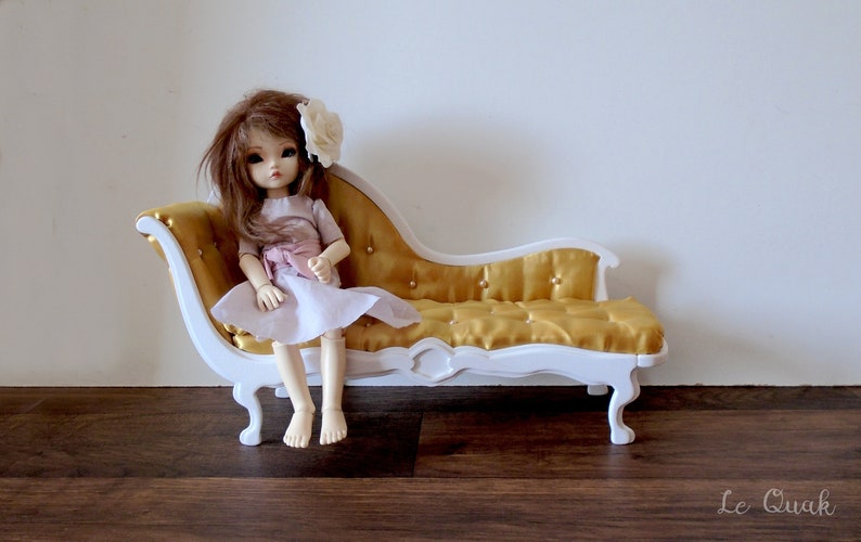 1 6 Bjd Rococo Chaise Lounge Modern French Style Doll Etsy