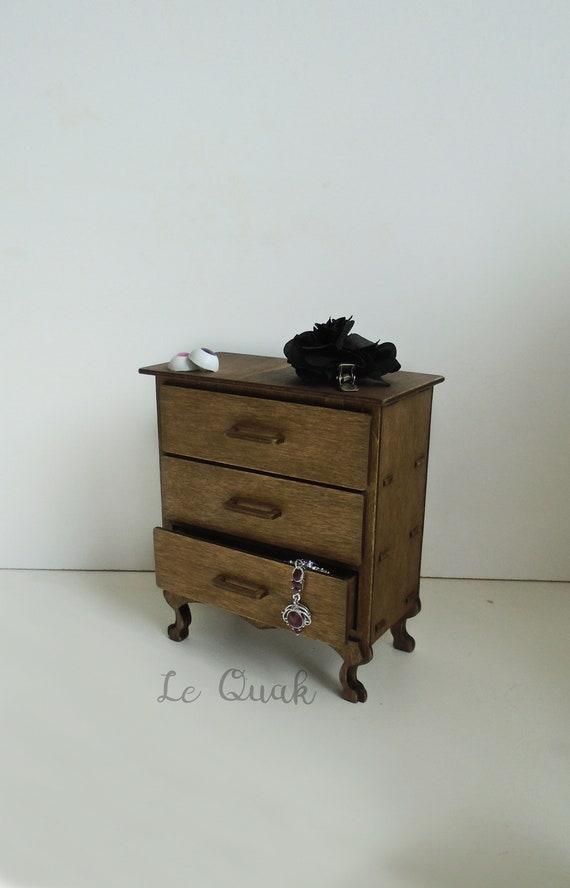 Chest Of Drawers 1 6 Scale 12inch Doll Dresser Etsy