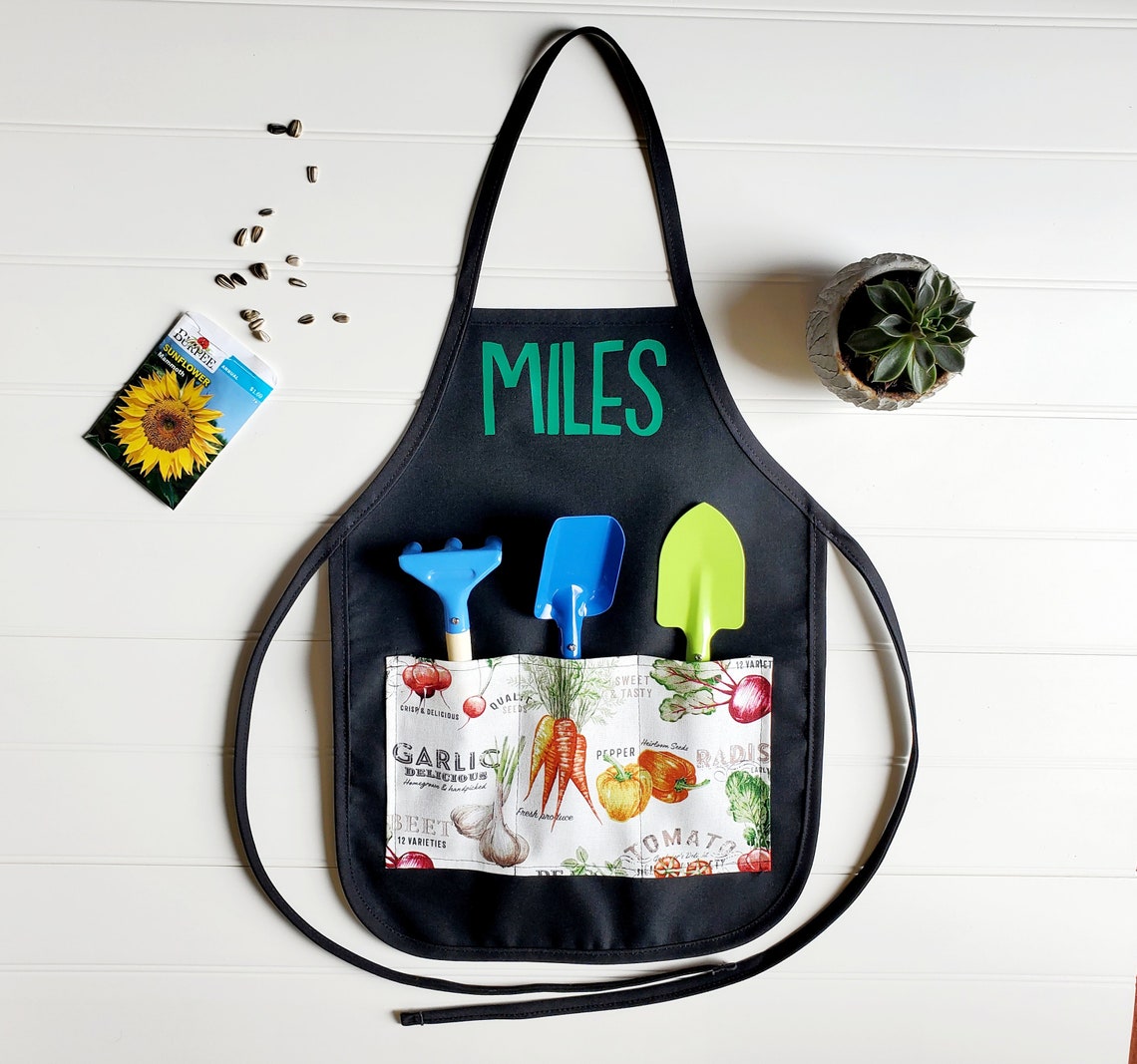 Personalized Kid Garden Apron Kids Garden Apron Kids Etsy UK