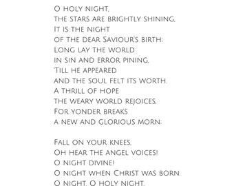 O Holy Night Lyrics Clipart Graphic by blursbyai · Creative Fabrica