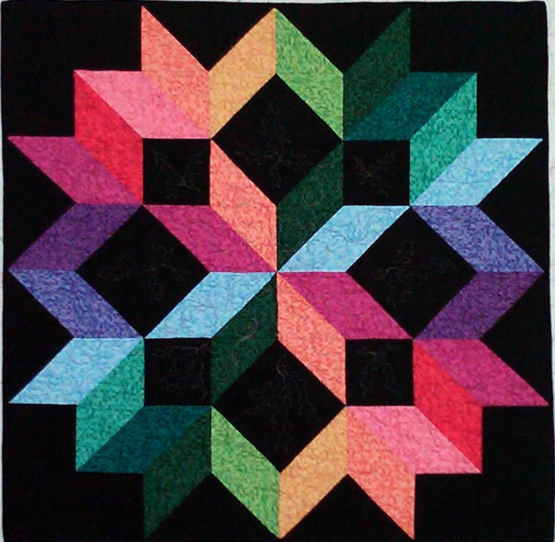 Rainbow Star PDF Quilt Pattern image 1