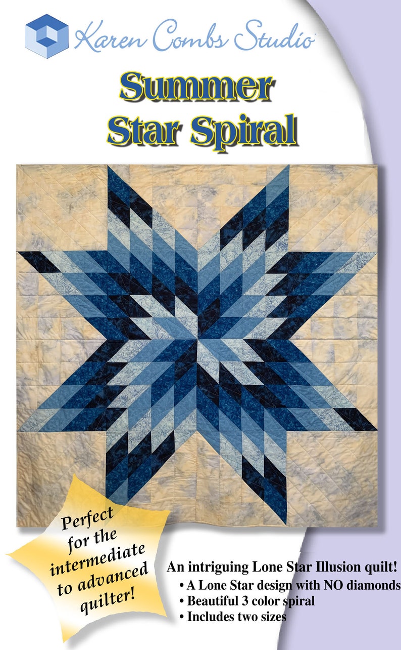 Summer Star Spiral PDF Quilt Pattern image 2