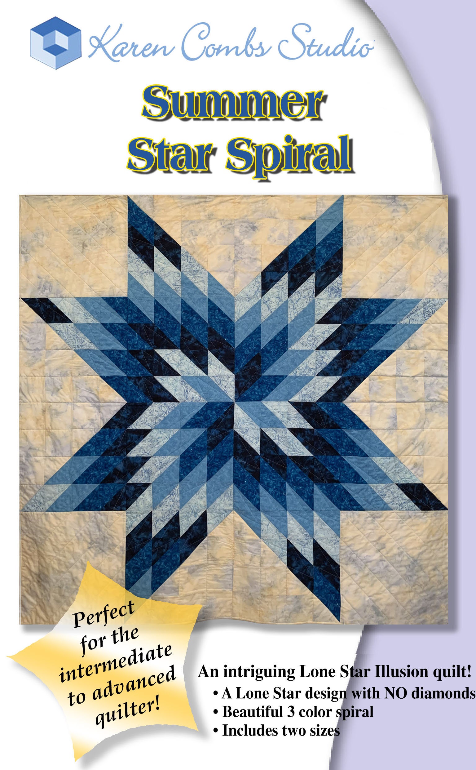 Summer Star Spiral PDF Quilt Pattern Etsy