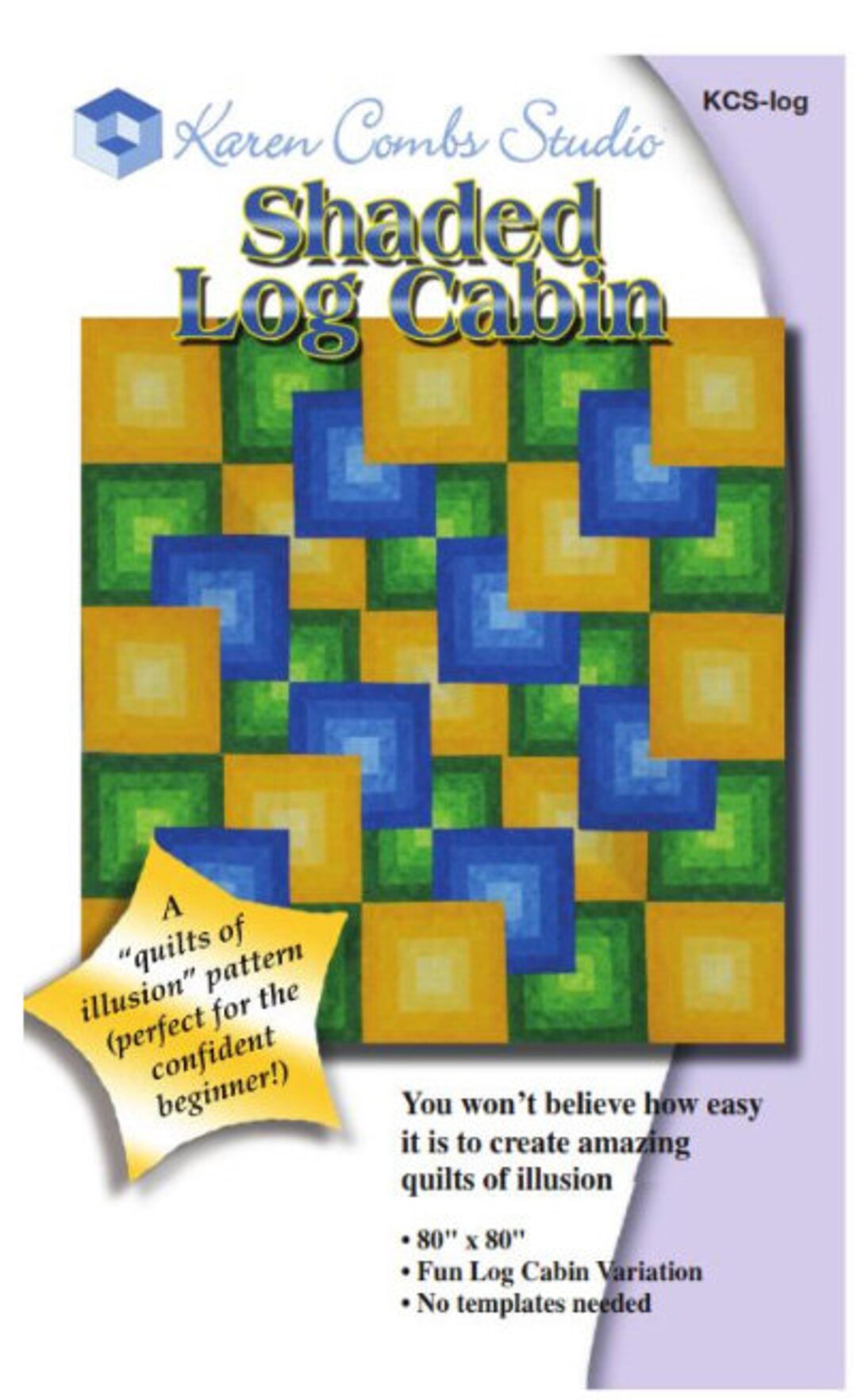 Shaded Log Cabin PDF Quilt Pattern - Etsy