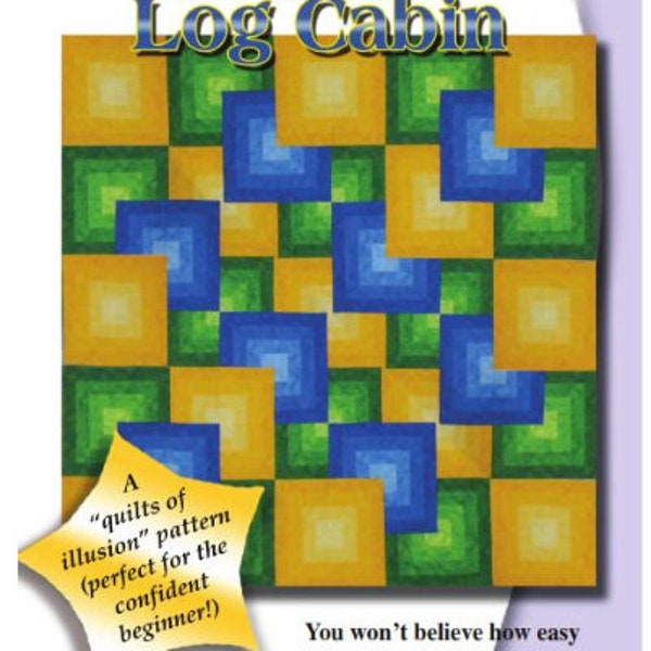 Shaded Log Cabin PDF Quilt Pattern
