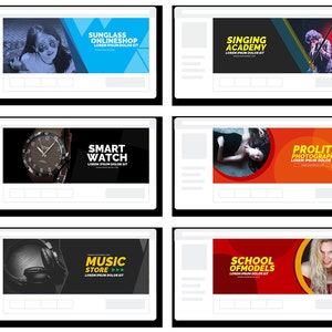 6 Facebook Cover Templates, 6 Social Media Covers, Facebook Cover Photo, Custom Facebook Cover Photo Slides, Template, Facebook Social Media