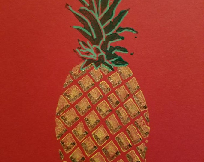 Pineapple Symbol of Hospitality Hand Embellished Etsy