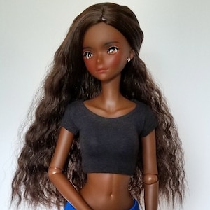 Smart Doll Cropped Short sleeve Top- Choose Color- Made to Order
