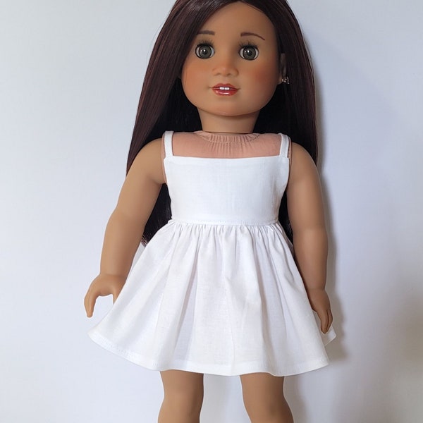 Choisissez la couleur - Mini robe en coton pour les poupées de 18 pouces telles que les poupées American Girl - Fabriquées sur commande